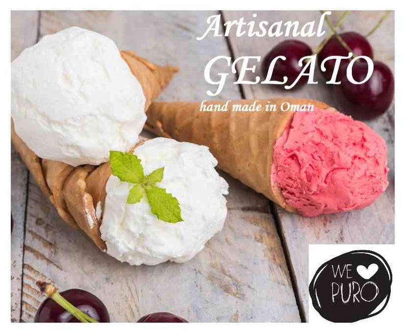 ARTISANAL GELATO Lemon & Strawberry - 0,5 or 1KG + CONES FREE