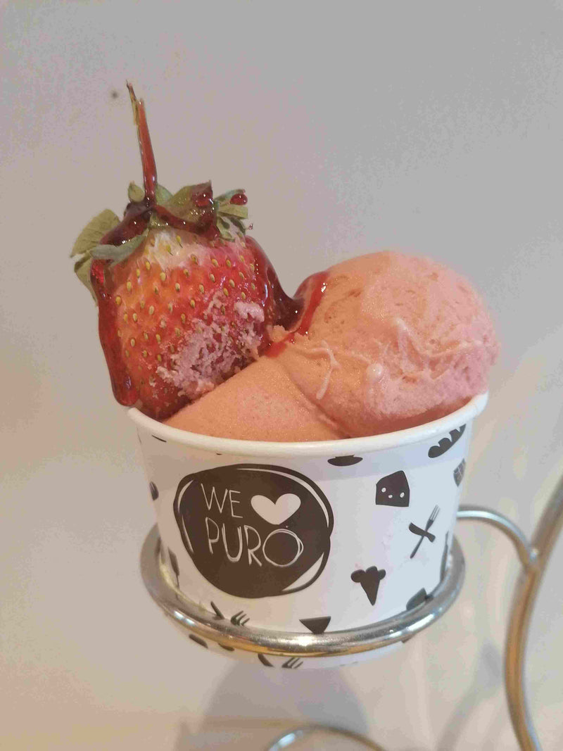 ARTISANAL GELATO Lemon & Strawberry - 0,5 or 1KG + CONES FREE