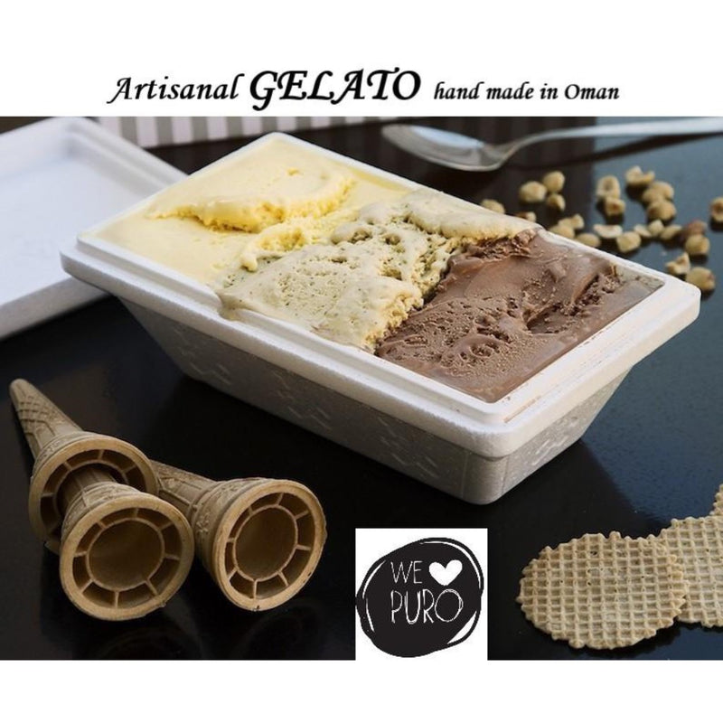 ARTISANAL GELATO - OREO & Vanilla - 0,5 or 1 KG + CONES FREE